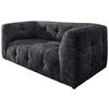 2-SITZER-SOFA in Struktur Schwarz  - Schwarz, Design, Kunststoff/Textil (184/72/95cm) - Livetastic