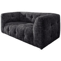 2-SITZER-SOFA in Struktur Schwarz  - Schwarz, Design, Kunststoff/Textil (184/72/95cm) - Livetastic