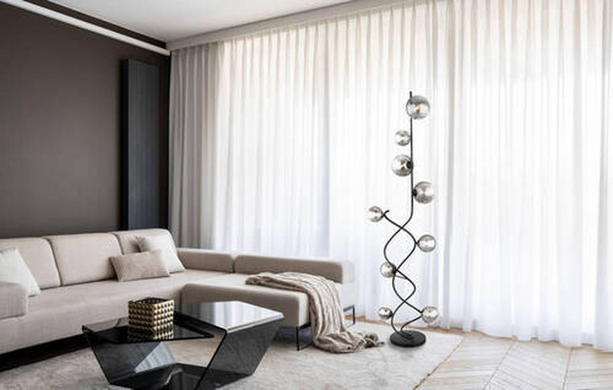LED SVJETILJKA PODNA  - crna, Design, staklo/metal (42,5/40/162cm) - Globo