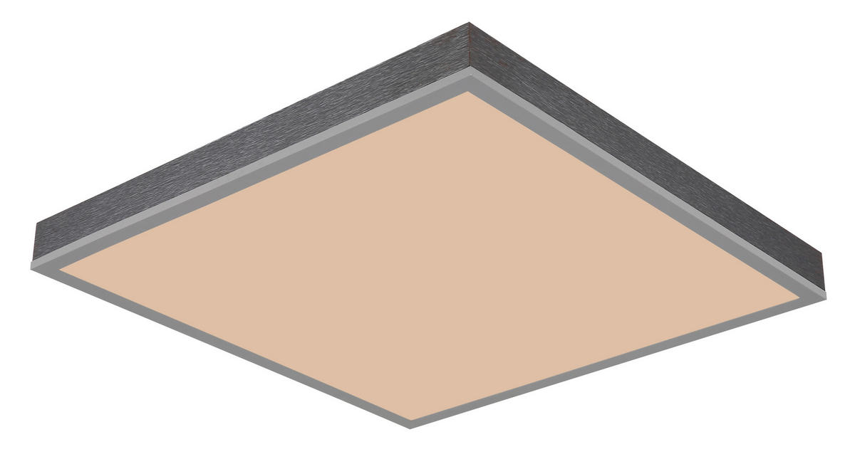 STROPNA LED-SVETILKA  DORO //2700-6500 K/230 V/ - srebrne barve/temno siva, Basics, kovina/umetna masa (45/45/7,5cm) - Globo