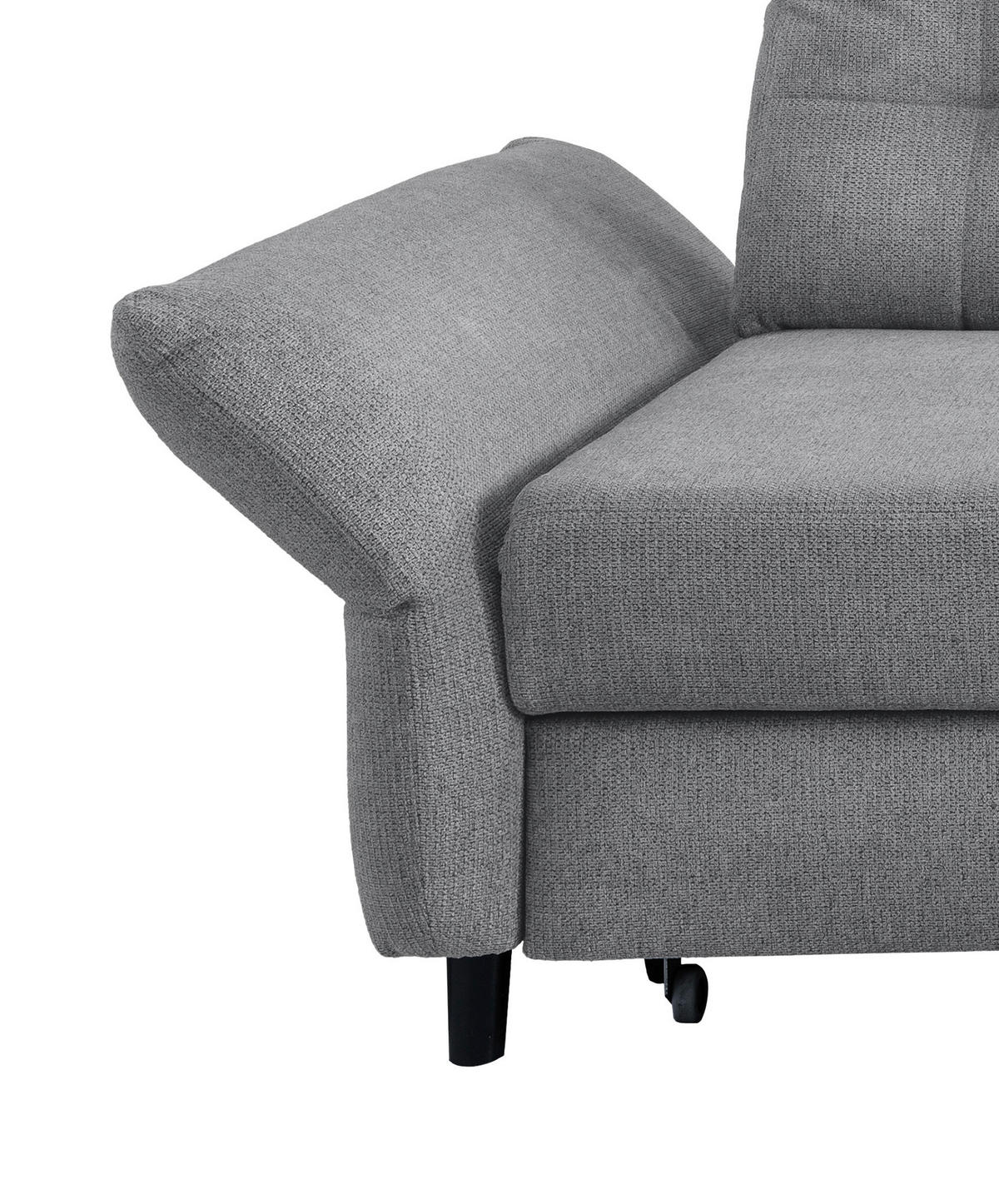 ECKSOFA Silberfarben Chenille  - Mintgrau/Silberfarben, MODERN, Holz/Textil (250-280/176cm) - Livetastic