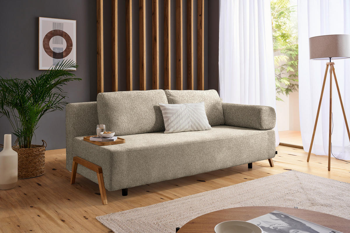 SCHLAFSOFA in Holz, Textil Braun  - Naturfarben/Braun, Design, Holz/Textil (211/88/102cm) - Niels Andersson