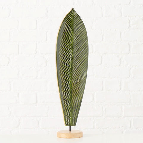 DEKOBLUME  - Dunkelgrün, Basics, Holz/Metall (17/12,5/63cm) - Boltze Home