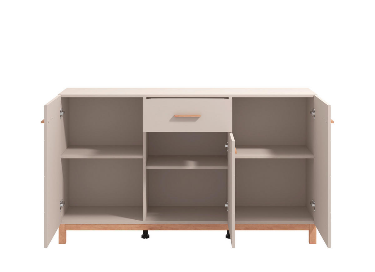 TÁLALÓSZEKRÉNY 154/41,5/89 cm  - kasmír/Artisan tölgy, Basics, műanyag/faalapú anyag (154/41,5/89cm) - Hom`in