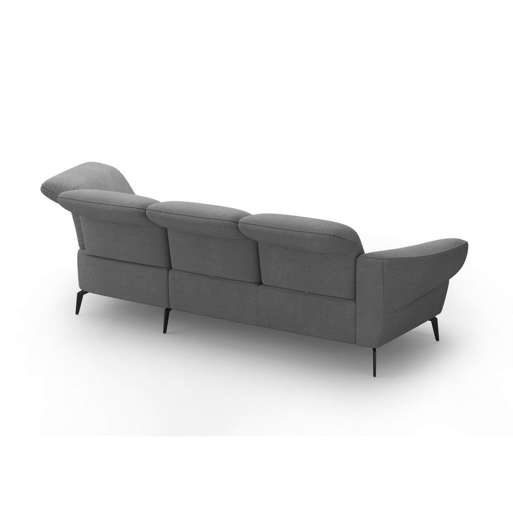 Thumbnail - Sit & More Ecksofa Dance E, Grau, Textil, 5-Sitzer, Ottomane rechts, L-Form, 313x208 cm, Goldenes M, Oeko-Tex® Standard ...