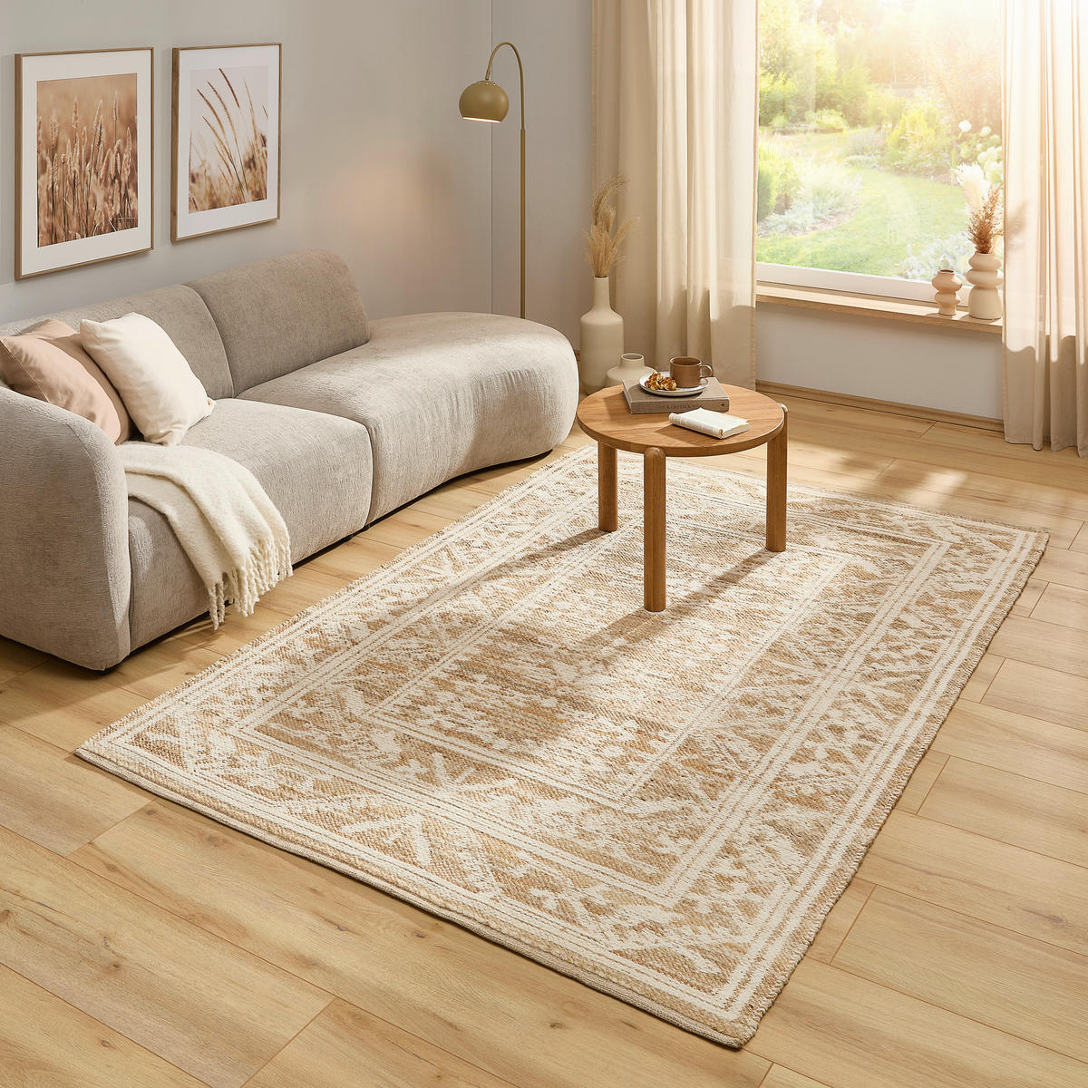 JUTETEPPICH 130/190 cm Creme, Beige rechteckig  - Beige/Creme, Natur, Textil (130/190cm) - Linea Natura