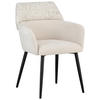 ARMLEHNSTUHL  in Eisen Webstoff  - Beige/Schwarz, Design, Textil/Metall (61/83/61cm) - Novel