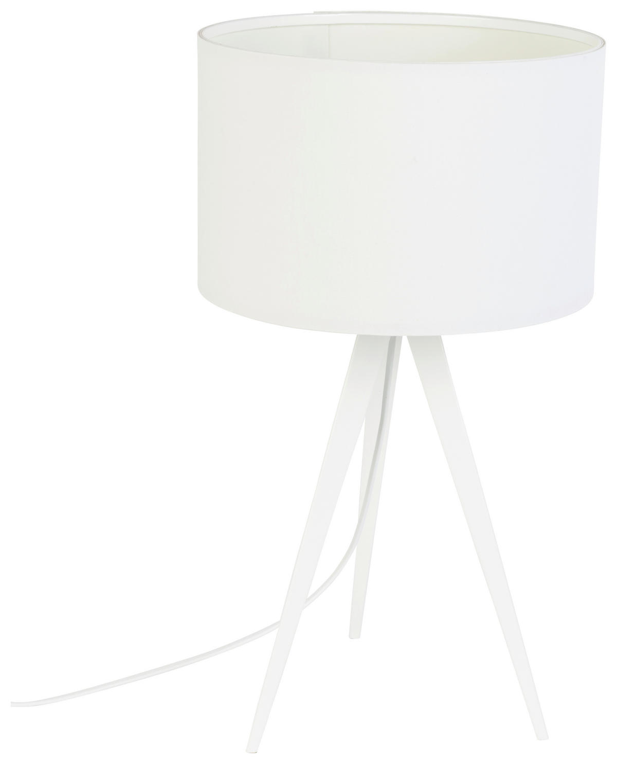 TISCHLEUCHTE - Weiß, Basics, Textil/Metall (28/51cm) - Zuiver