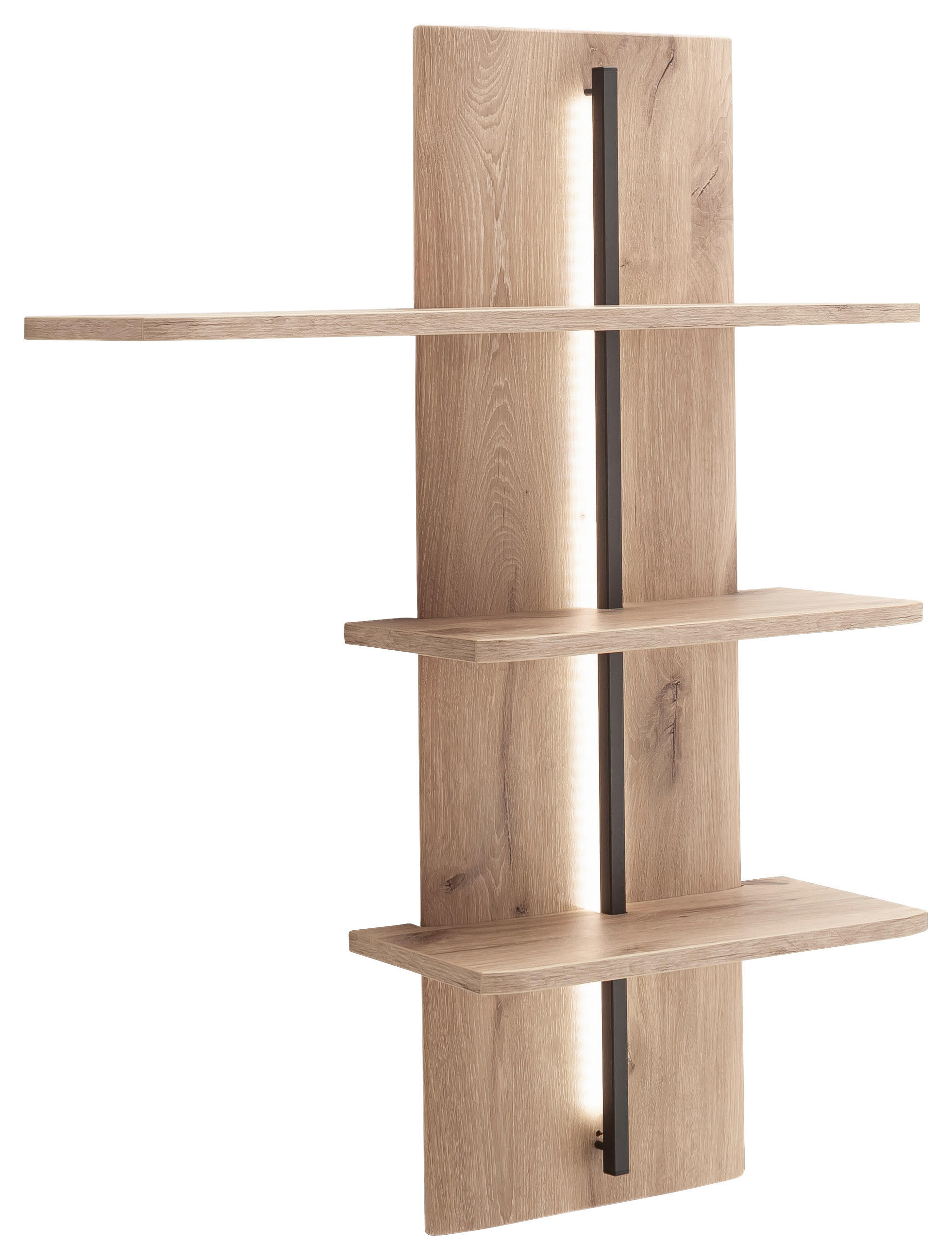 WANDPANEEL Anthrazit, Eichefarben  90/126/25 cm  - Eichefarben/Anthrazit, KONVENTIONELL, Holzwerkstoff (90/126/25cm) - Cantus