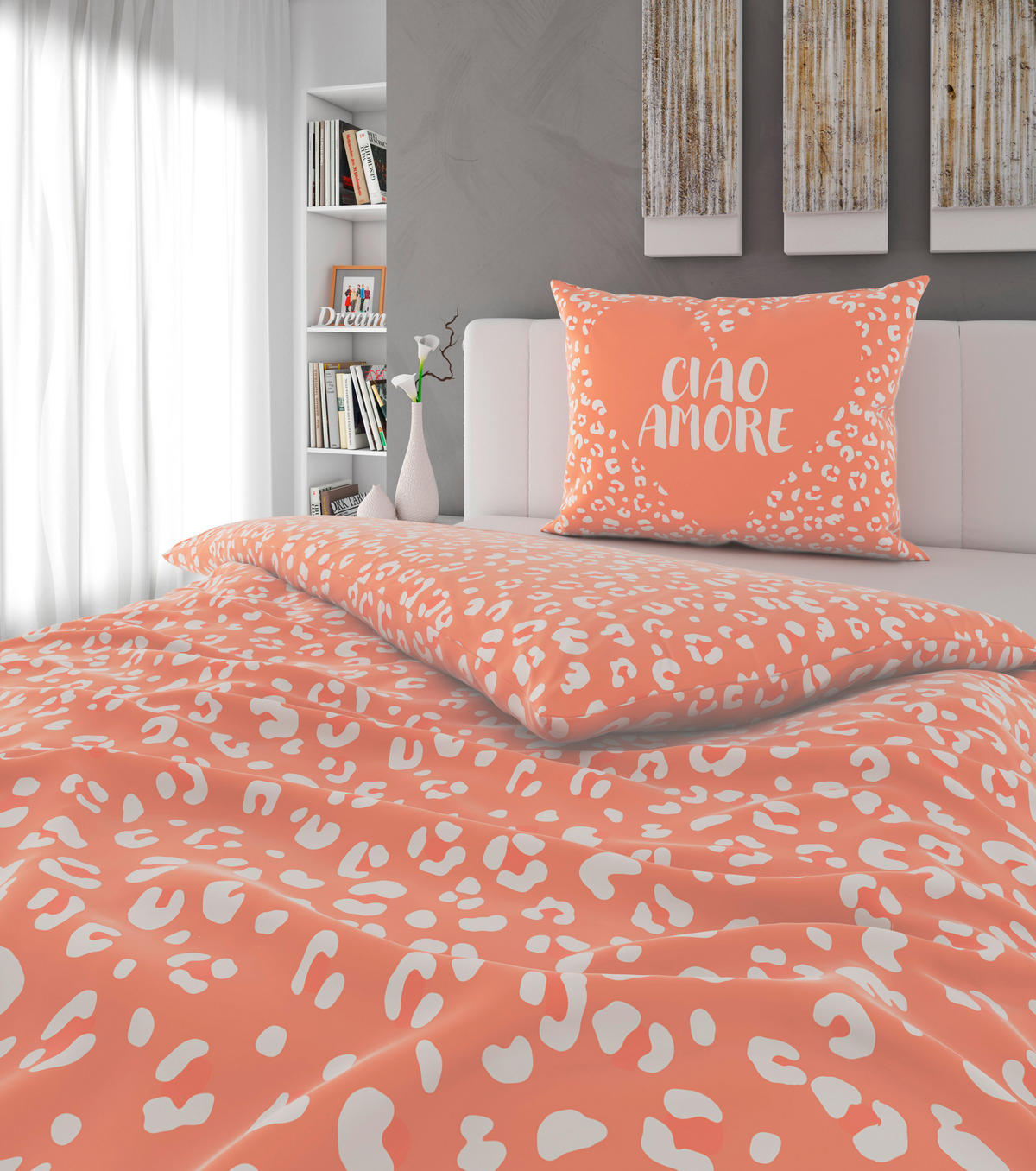 BETTWÄSCHE Satin 140/200 cm  - Koralle, Trend, Textil (140/200cm) - Esposa