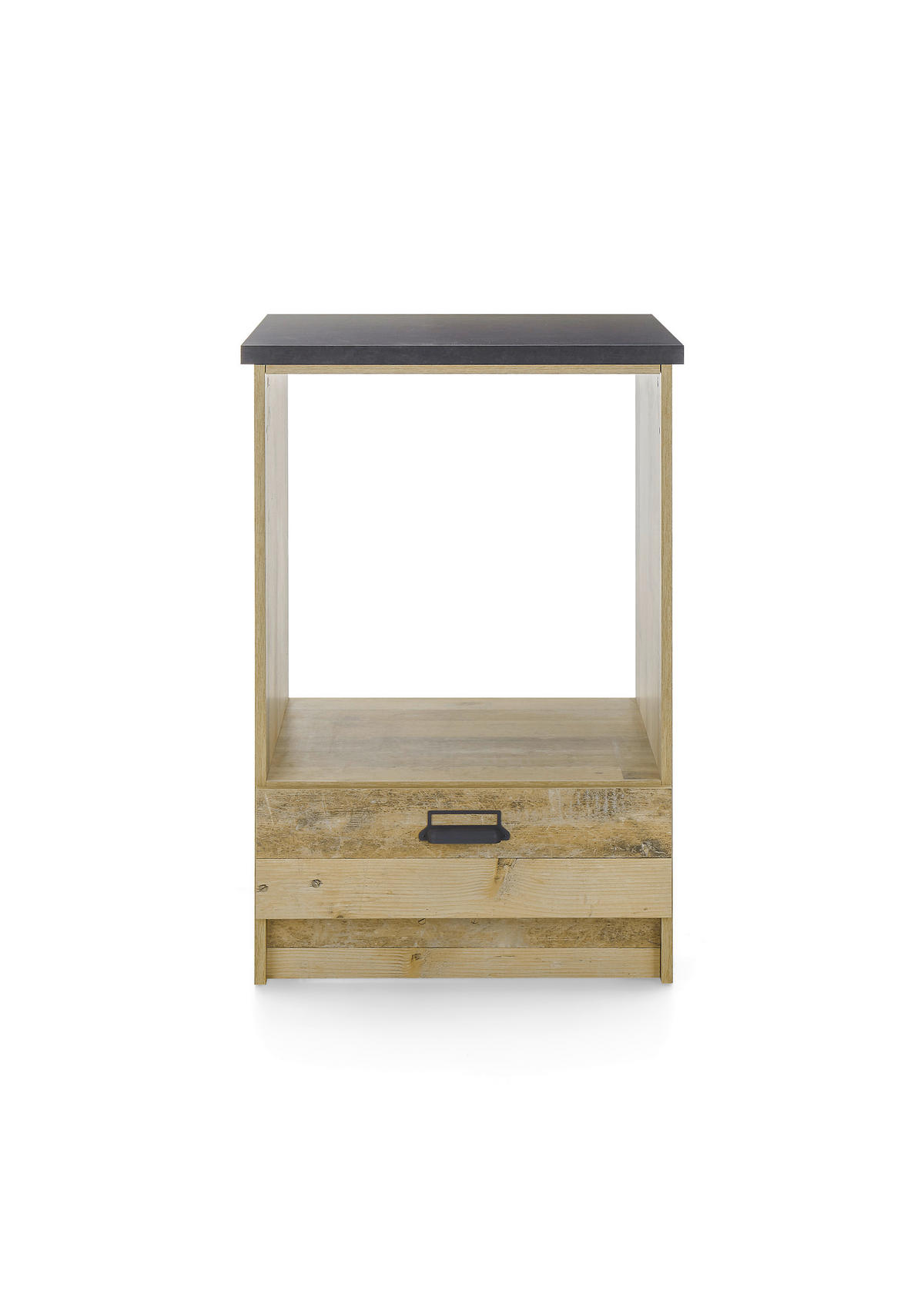 HERDUMBAUSCHRANK 64/93/64 cm  in Anthrazit, Naturfarben  - Anthrazit/Schwarz, Trend, Holzwerkstoff/Metall (64/93/64cm) - MID.YOU