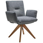 ARMLEHNSTUHL  in beflockt  - Waldgrün/Eichefarben, Design, Holz/Textil (70/89/68cm) - Dieter Knoll