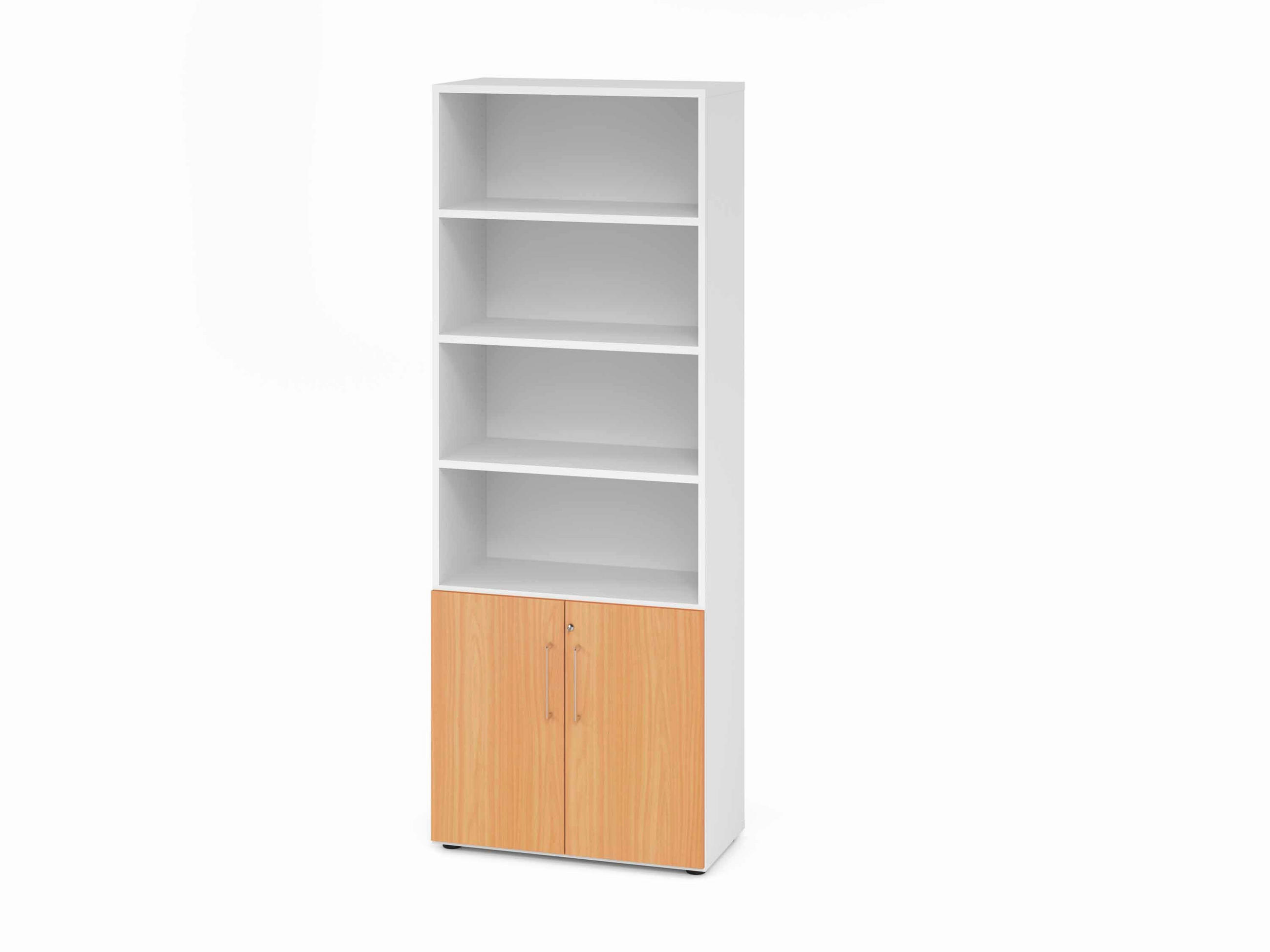 AKTENSCHRANK Weiß, Buchefarben  - Buchefarben/Weiß, Basics, Holzwerkstoff (80/215,6/41,7cm) - Venda