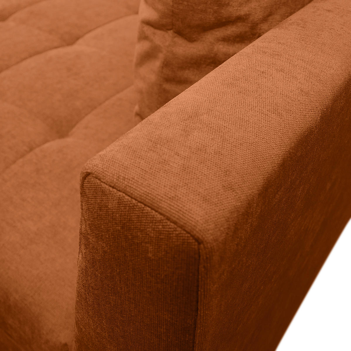 Ecksofa inkl. Hocker tekstil  boje hrđe   - boje hrđe/crna, Design, tekstil/drvo (247/174cm) - MID.YOU
