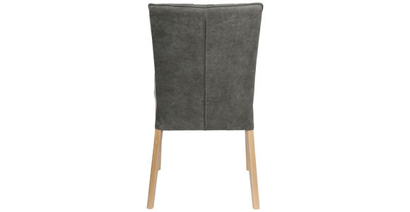 STUHL Webstoff Dunkelgrau  - Dunkelgrau/Buchefarben, KONVENTIONELL, Holz/Textil (47/88/61cm) - Carryhome