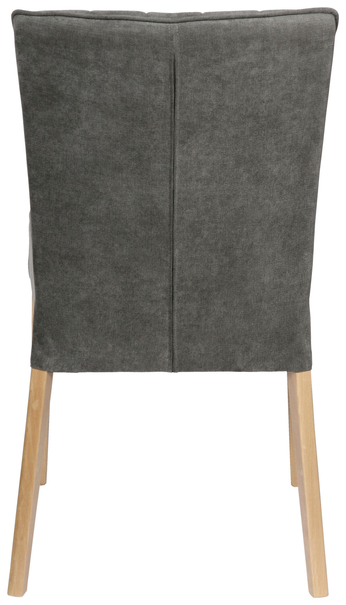 STUHL Webstoff Dunkelgrau  - Dunkelgrau/Buchefarben, KONVENTIONELL, Holz/Textil (47/88/61cm) - Carryhome