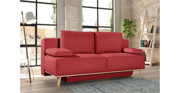 BOXSPRINGSOFA in Rot - Rot, MODERN, Holz/Textil (203/97/107cm) - Dieter Knoll