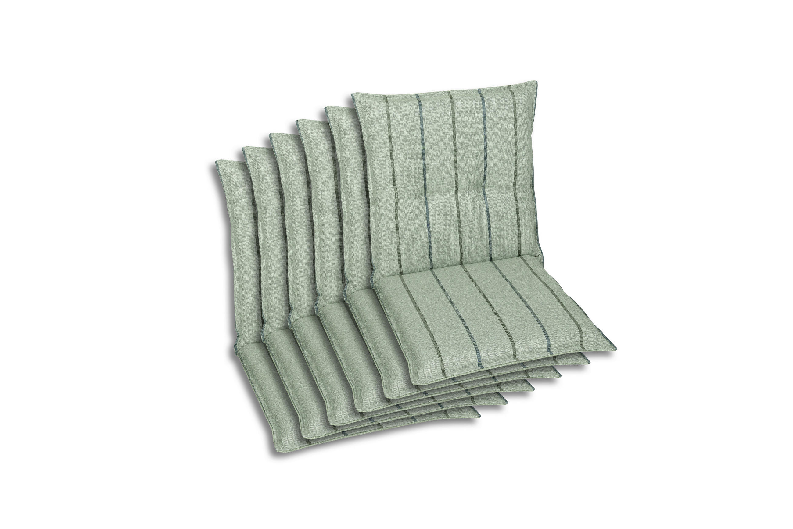 SESSELAUFLAGENSET Streifen - Hellgrün, Basics, Textil (50/7/100cm)