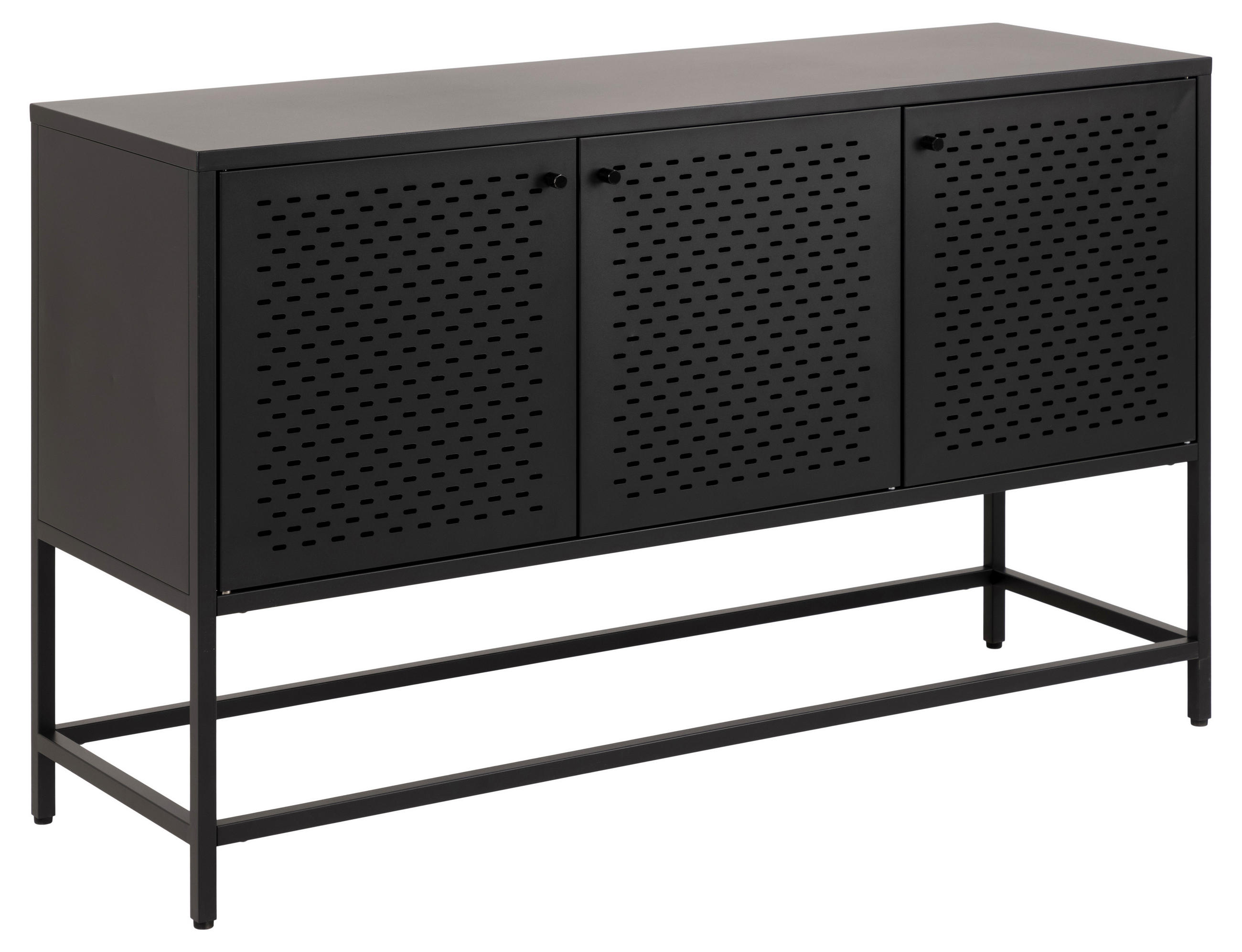 KOMODA, črna  - črna, Design, kovina (125/75/40cm) - MID.YOU