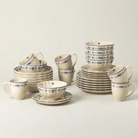 KOMBISERVICE Blau, Beige VILA 30-teilig 6 Personen  - Blau/Beige, Basics, Keramik - Costa Nova