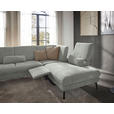 WOHNLANDSCHAFT in Webstoff Silberfarben  - Silberfarben/Schwarz, Design, Textil/Metall (157/354/208cm) - Dieter Knoll