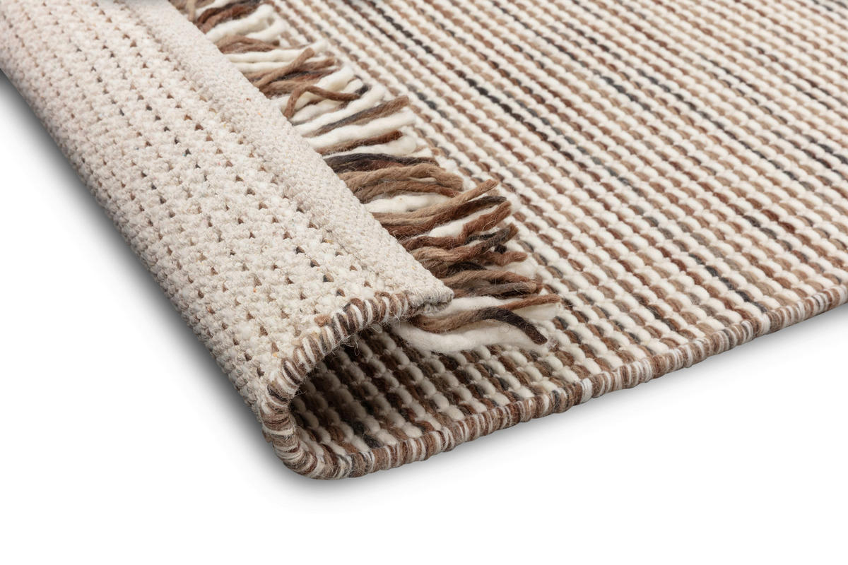 HANDWEBTEPPICH  Wohnzimmer 140/200 cm Arina Braun rechteckig  - Braun, Basics, Textil (140/200cm) - Schöner Wohnen