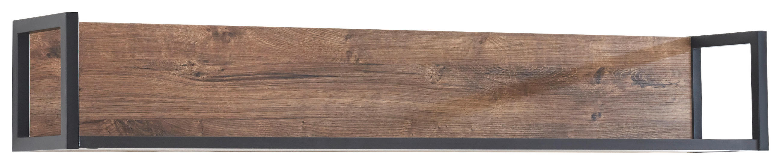 WANDBOARD Eichefarben, Dunkelgrau  - Eichefarben/Dunkelgrau, KONVENTIONELL, Holzwerkstoff/Metall (150/24/25cm) - Cantus