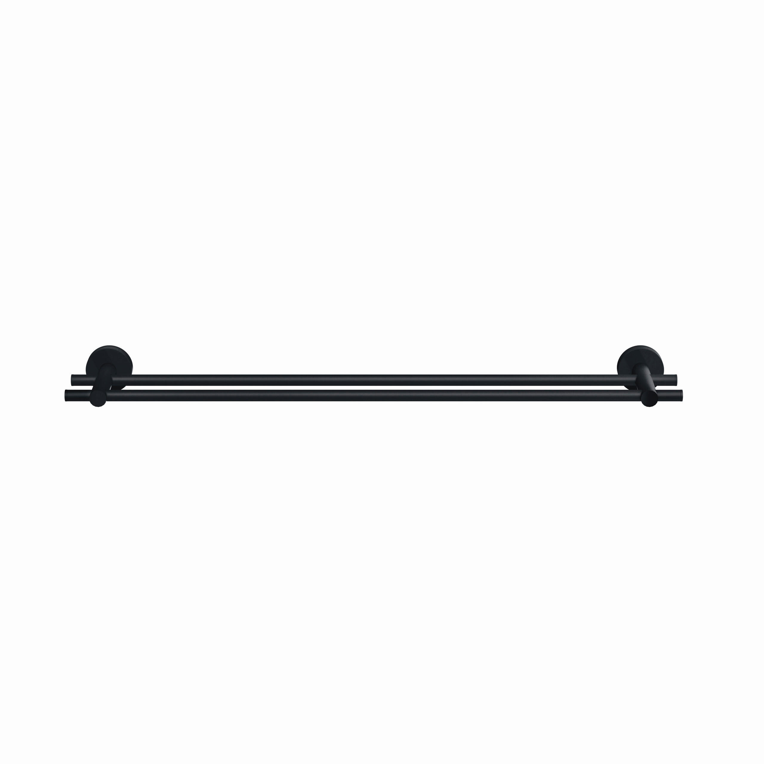 HANDTUCHHALTER Schwarz  - Schwarz, Basics, Metall (64/5/11,2cm) - Tesa