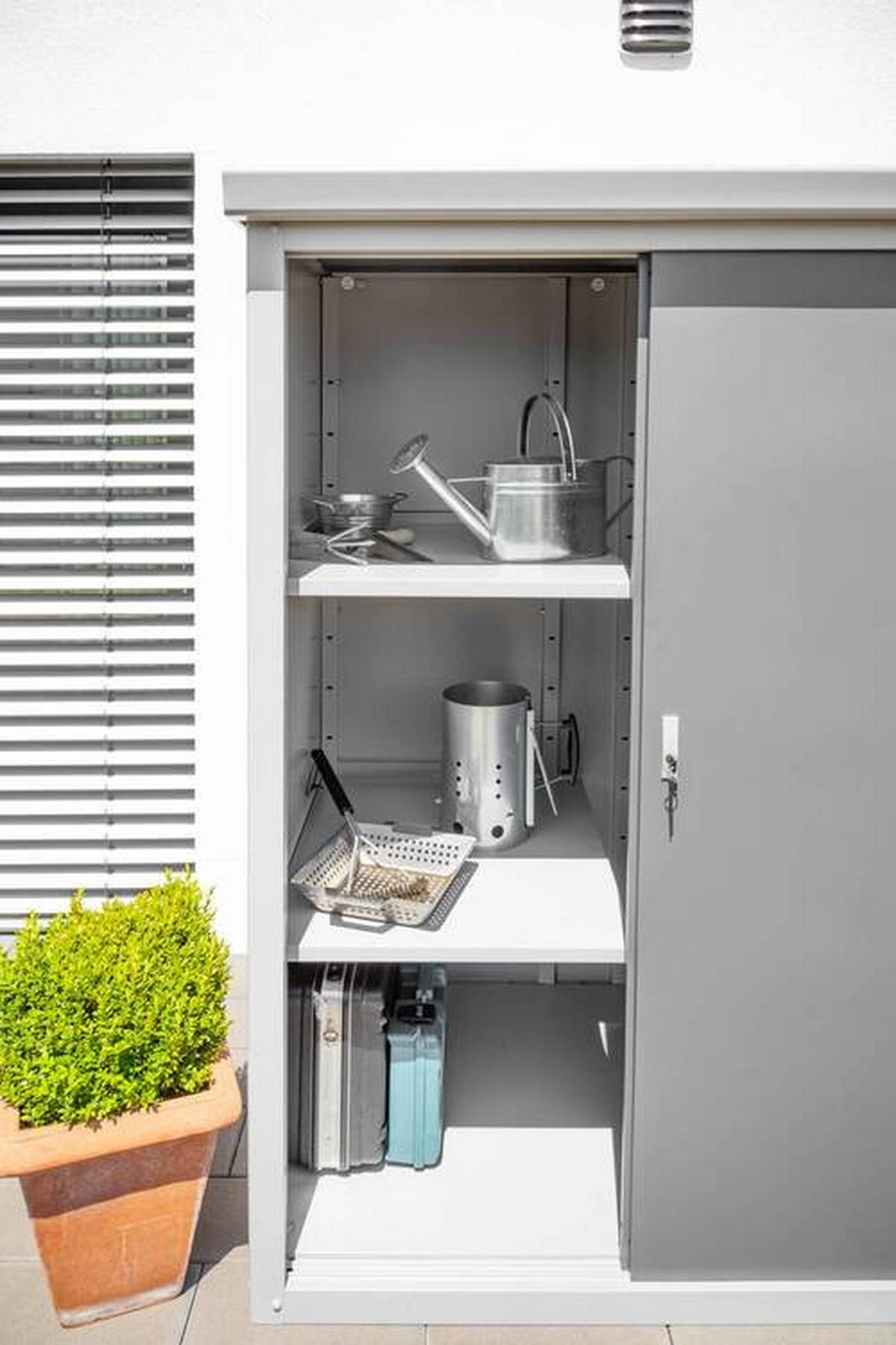 GERÄTESCHRANK 90/187/172 cm  - Anthrazit/Grau, Basics, Metall (90/187/172cm)