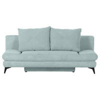 SCHLAFSOFA Cord Mintgrün  - Schwarz/Mintgrün, KONVENTIONELL, Textil/Metall (200/78/95cm) - home24