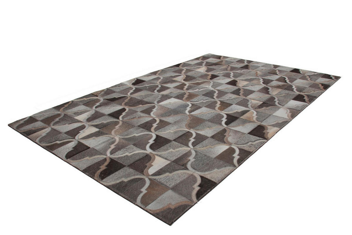 FLACHWEBETEPPICH 120/170 cm Grau  - Grau, Design, Leder/Textil (120/170cm) - Novel