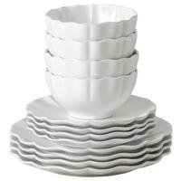 KOMBISERVICE Weiß ROSA 12-teilig 4 Personen  - Weiß, Basics, Keramik - Costa Nova