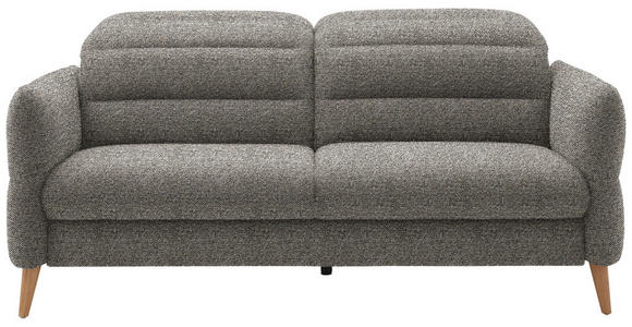 2-SITZER-SOFA in Webstoff Hellbraun - Hellbraun/Eiche Bianco, Design, Holz/Textil (192-220/85-106/98-112cm) - Dieter Knoll