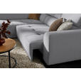 ECKSOFA in Feincord Hellgrau  205/284 cm  - Hellgrau/Schwarz, Design, Kunststoff/Textil (205/284cm) - Xora