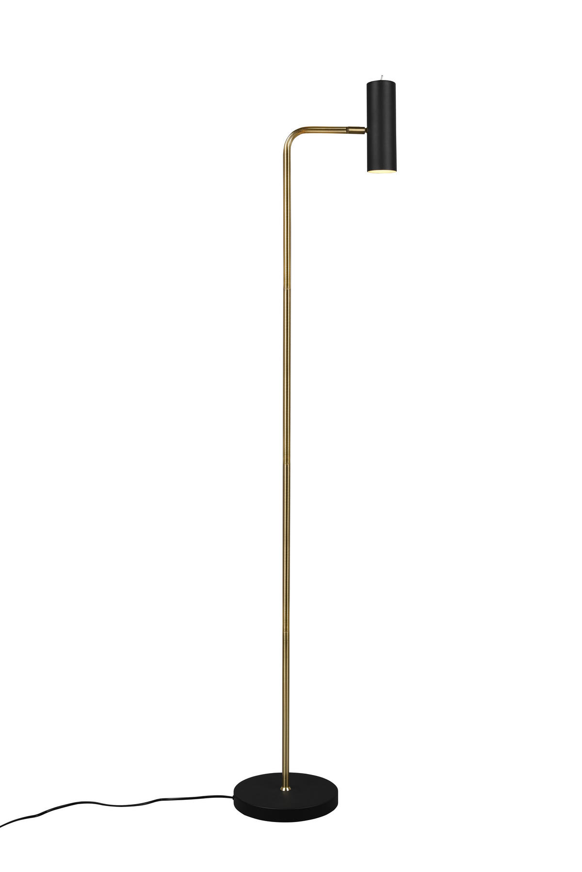 GOLVLAMPA MARLEY    - mässingsfärgad/svart, Design, metall (151/23/39cm) - Trio Leuchten