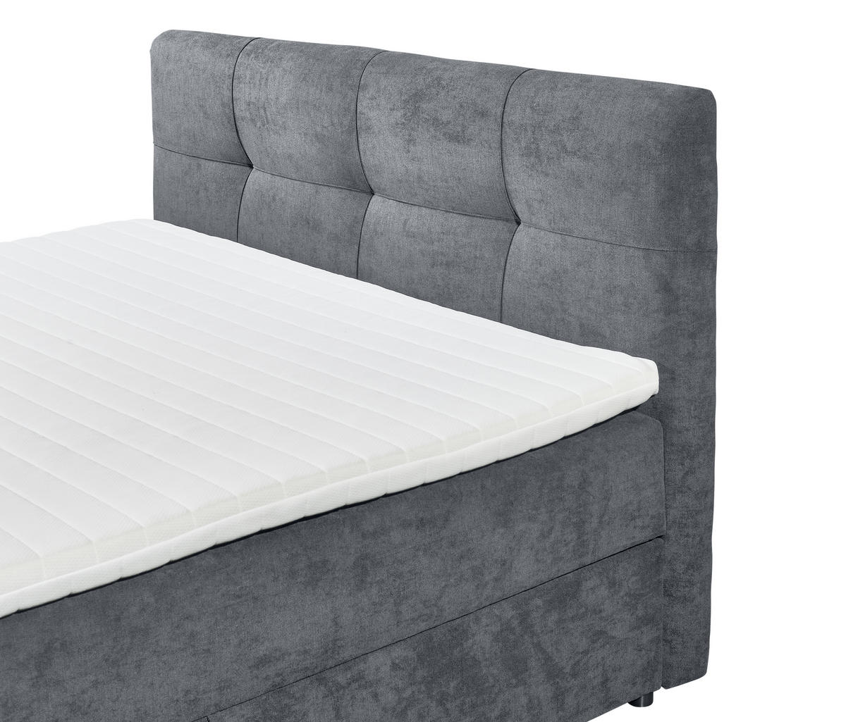 BOXBETT 160/200 cm  in Anthrazit  - Anthrazit, Modern, Holzwerkstoff/Kunststoff (160/200cm) - MID.YOU