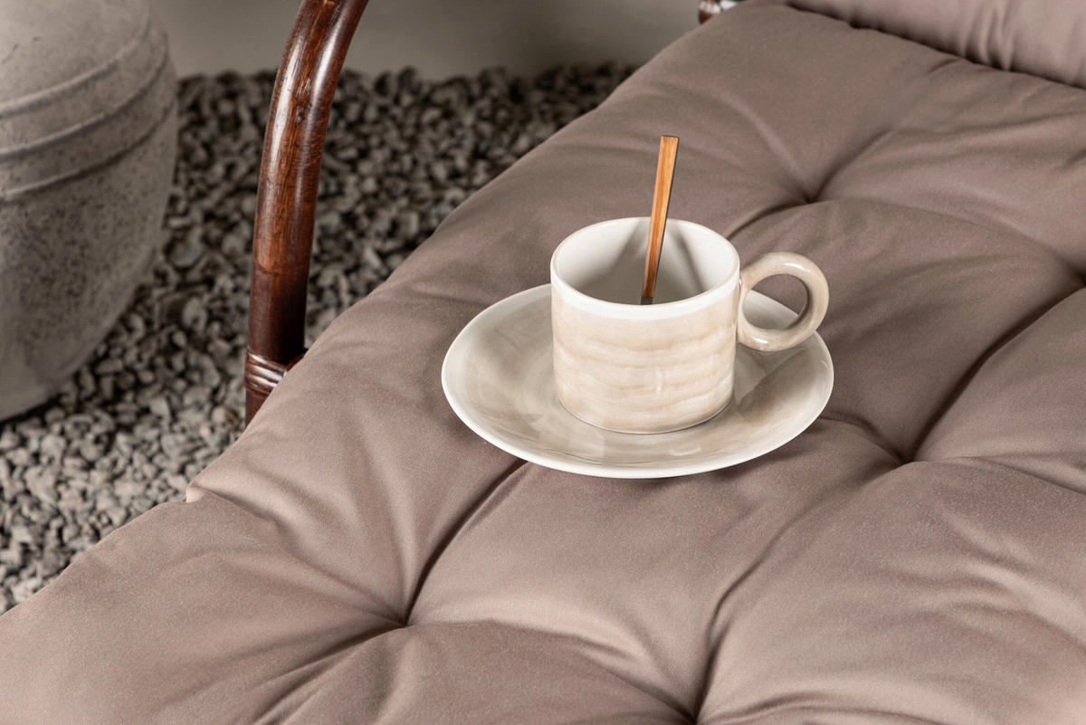 SONNENLIEGE 67/101/177 cm Rattan  - Beige/Braun, MODERN, Holz/Textil (67/101/177cm) - Gardenson