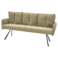 SITZBANK 180/93/67 cm Cord Olivgrün  - Schwarz/Olivgrün, Design, Textil/Metall (180/93/67cm) - Novel