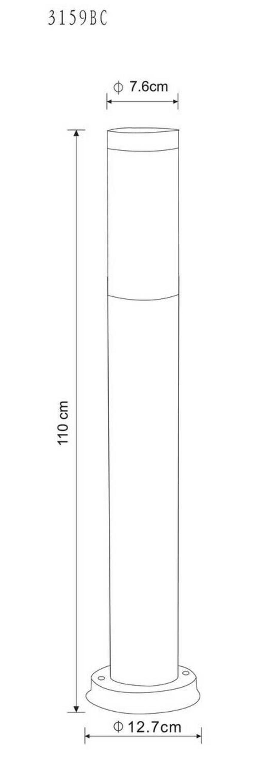 AUSSENLEUCHTE - Schwarz/Grau, Design, Kunststoff/Metall (12,7/110cm) - Globo