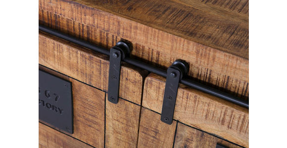 LOWBOARD in 200/50/45 cm - Schwarz/Naturfarben, KONVENTIONELL, Holz/Holzwerkstoff (200/50/45cm) - Landscape