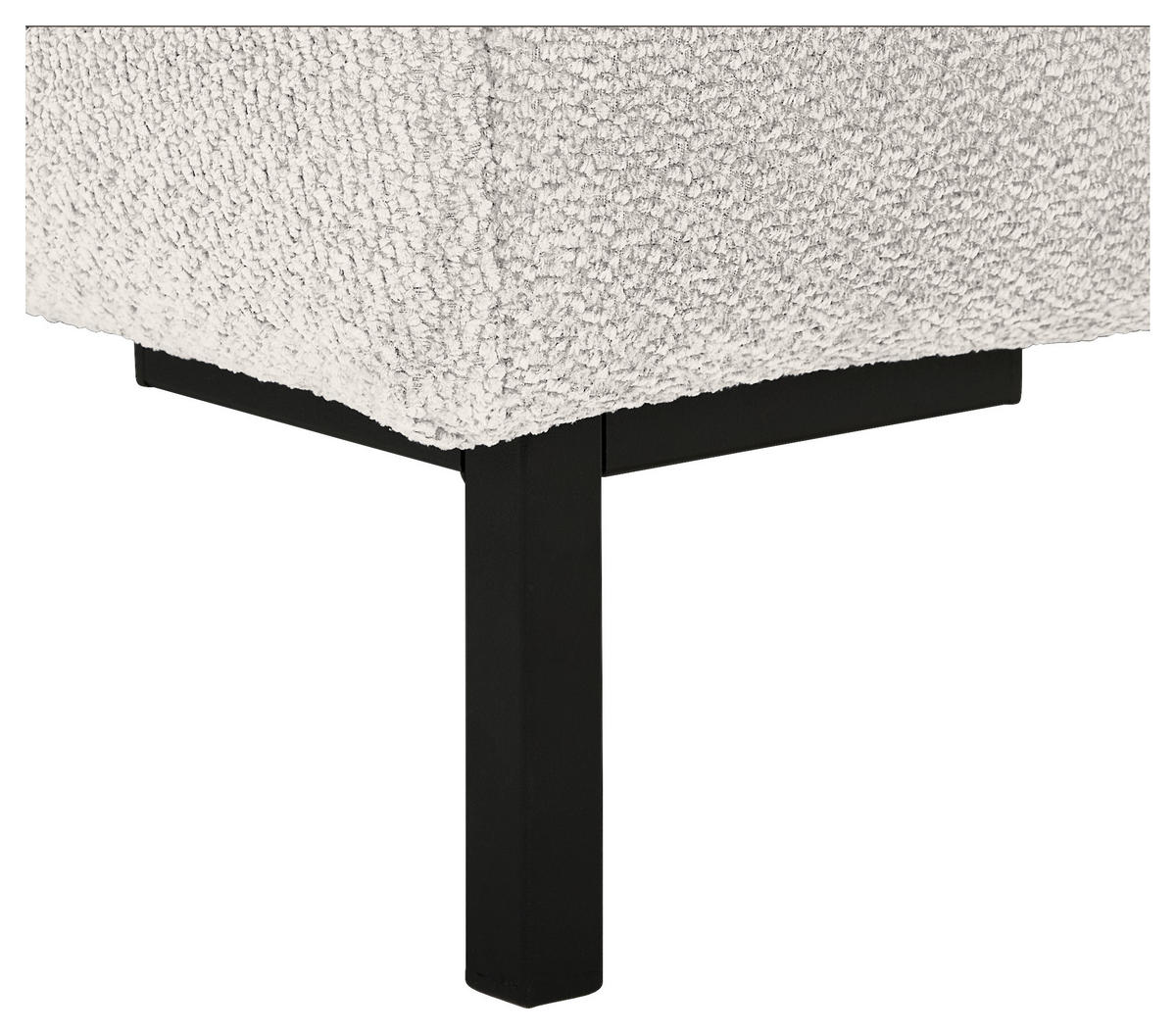 HÖRNSOFFA i vävt tyg vit  - vit/svart, Klassisk, metall/textil (292/192cm) - MID.YOU