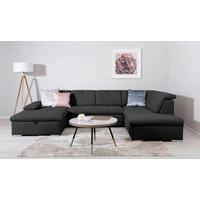 WOHNLANDSCHAFT Ramzes in Schwarz  - Schwarz/Grau, Design, Textil/Metall (173/328/215cm) - MID.YOU