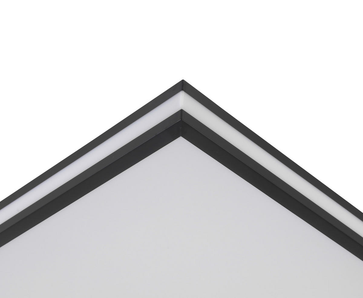 Plafonieră Cu Led    45/45/7,5 cm  - alb/negru, Lifestyle, plastic/metal (45/45/7,5cm) - Novel
