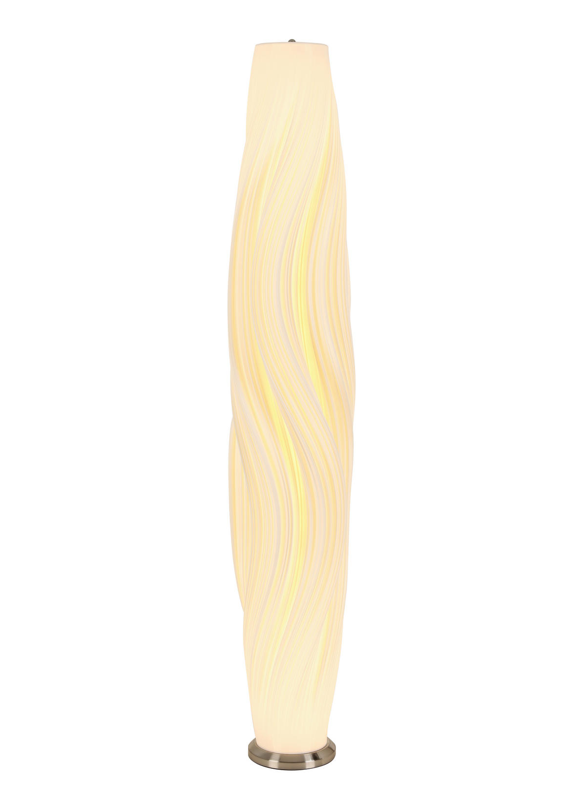 STOJACIA LED LAMPA, 30/155 cm  - biela/niklová, Lifestyle, kov/plast (30/155cm) - Dieter Knoll