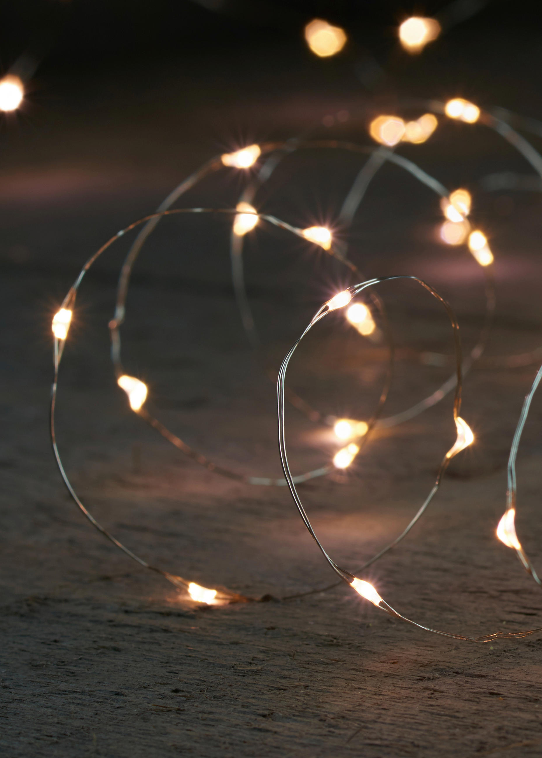 Lichterkette mit 20 LED´s 100 cm  - Silberfarben, Basics, Kunststoff/Metall (100cm) - X-Mas