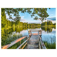 GLASBILD Landschaft & Natur 120/80 cm  - Multicolor, Basics, Glas (120/80cm) - Monee