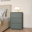 NACHTSCHRANK 50/69/42 cm  - Salbeigrün/Silberfarben, Trend, Holzwerkstoff/Kunststoff (50/69/42cm) - Carryhome