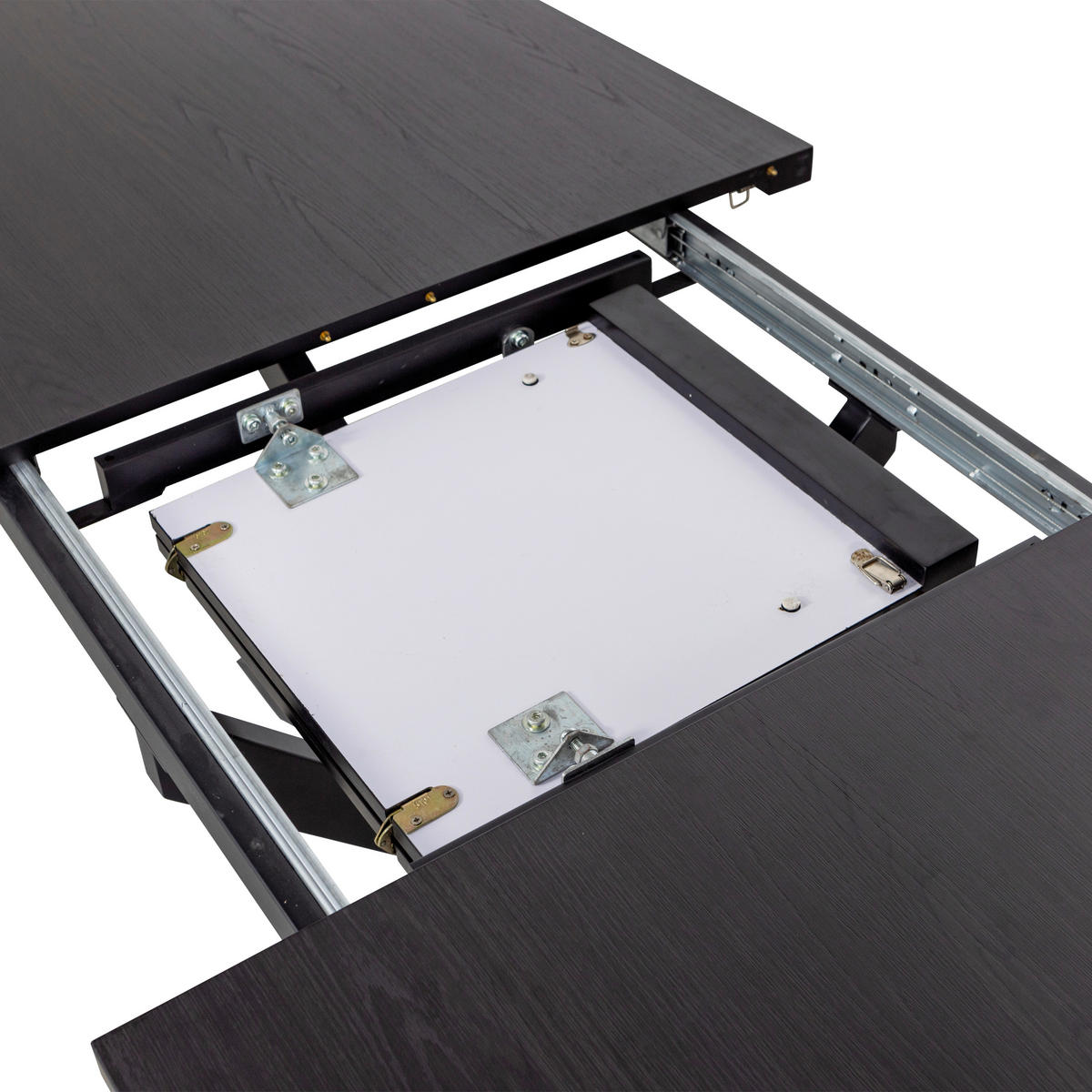 ESSTISCH Schwarz oval  ausziehbar  - Schwarz, MODERN, Holzwerkstoff (180-220/90/75cm) - Livetastic