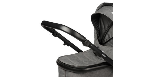 KINDERWAGENSET Korfu  - Dunkelgrau/Schwarz, Basics, Kunststoff/Textil - My Baby Lou