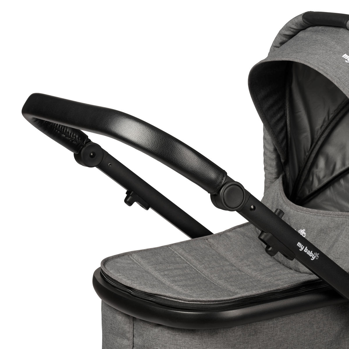 KINDERWAGENSET  Korfu   - Dunkelgrau/Schwarz, Basics, Kunststoff/Textil - My Baby Lou